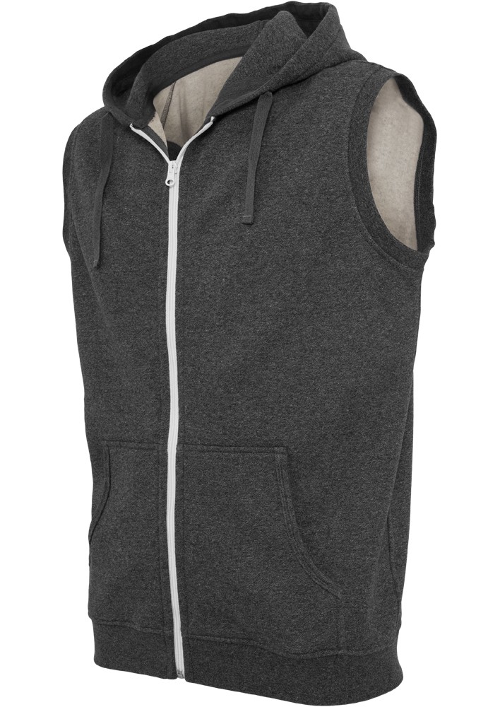 Urban Classics Melange SLeeveless ZipKapuzenpullover Regular Fit Urban Classics Melange SLeeveless ZipKapuzenpullover Regular Fit